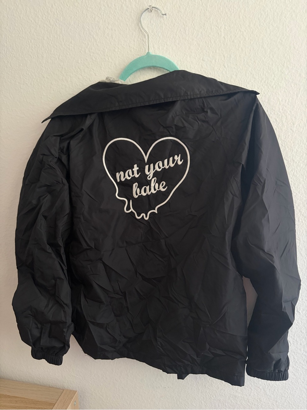 Not Your Babe Black Windbreaker Jacket from OG Nasty Gal